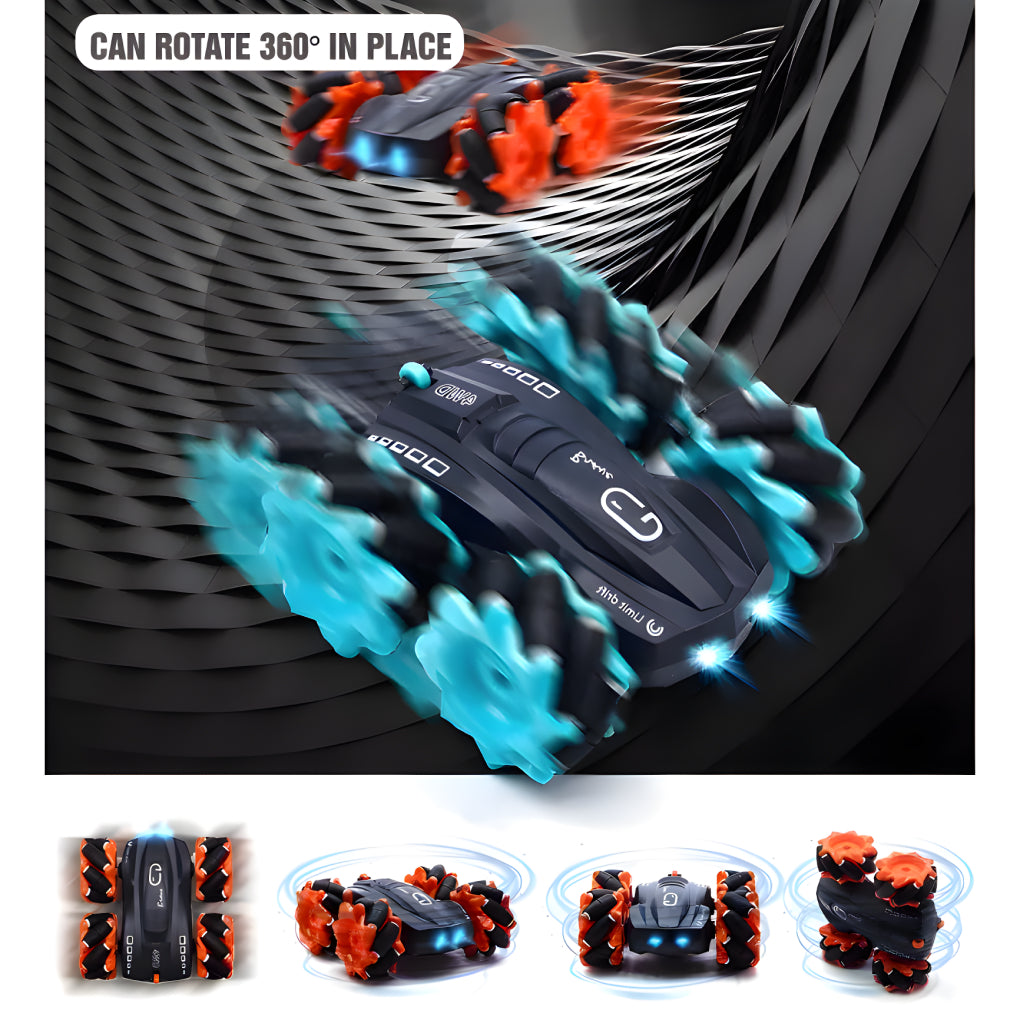 Remote Control Car 2.4Ghz Drift Stunt Car High Speed Climbing Double Sided 360 Degree Rotating Led Headlight Stunt Car 4Wd Rock Crawler Drift Cars Toy For Kids