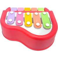 5 Colorful Keys Musical 2 in 1 Xylophone and Mini Piano Toys for 3-5 Year Old Boys Girls and Toddlers
