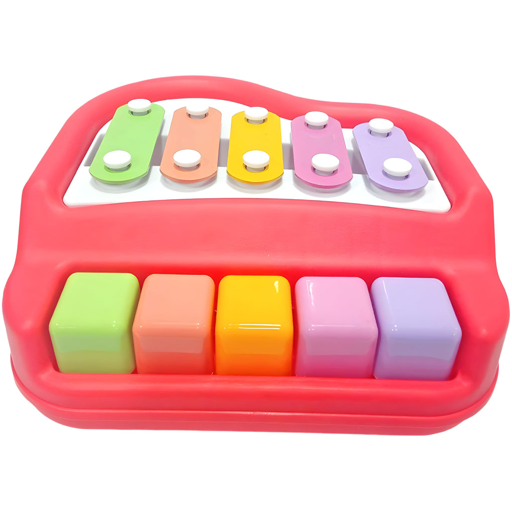 5 Colorful Keys Musical 2 in 1 Xylophone and Mini Piano Toys for 3-5 Year Old Boys Girls and Toddlers