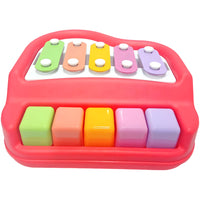 5 Colorful Keys Musical 2 in 1 Xylophone and Mini Piano Toys for 3-5 Year Old Boys Girls and Toddlers
