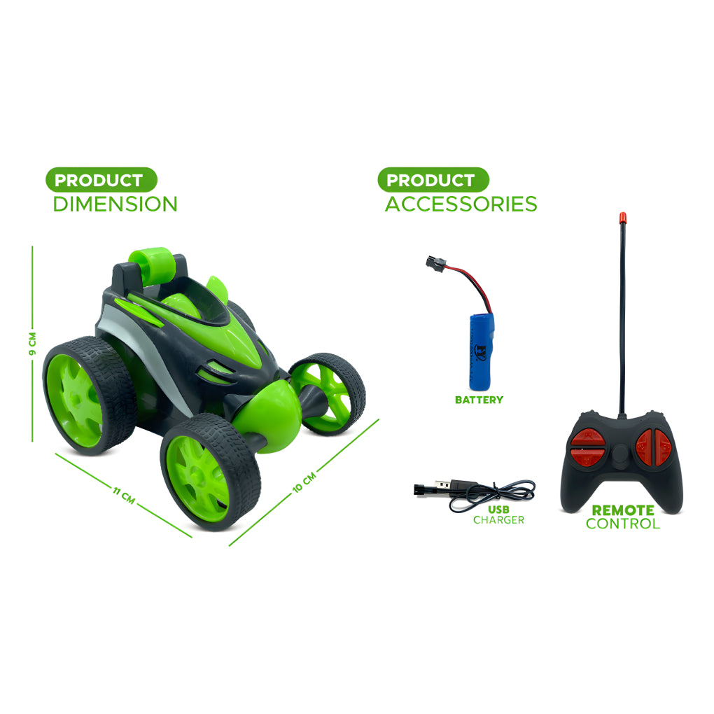 Stunt Car Remote Control Rechargeable Car 360 Degree Spinning Toy for Kids