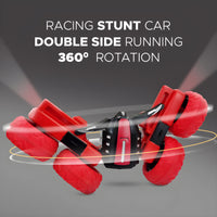 360° Car Double Sided Rotating RC Stunt Car, Remote Control Car Toy with in-Built Rechargeable Battery, USB Cable, Screw Driver & Light for Kids
