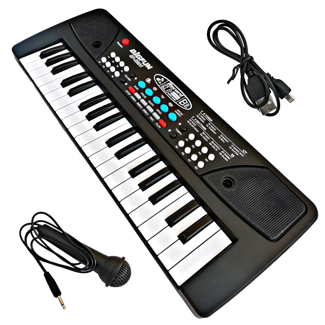 Piano Keyboard Recording Microphone with wire, Electronics Piano Keyboard Multi-Function Portable Piano Keyboard Musical Toy