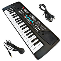 Piano Keyboard Recording Microphone with wire, Electronics Piano Keyboard Multi-Function Portable Piano Keyboard Musical Toy
