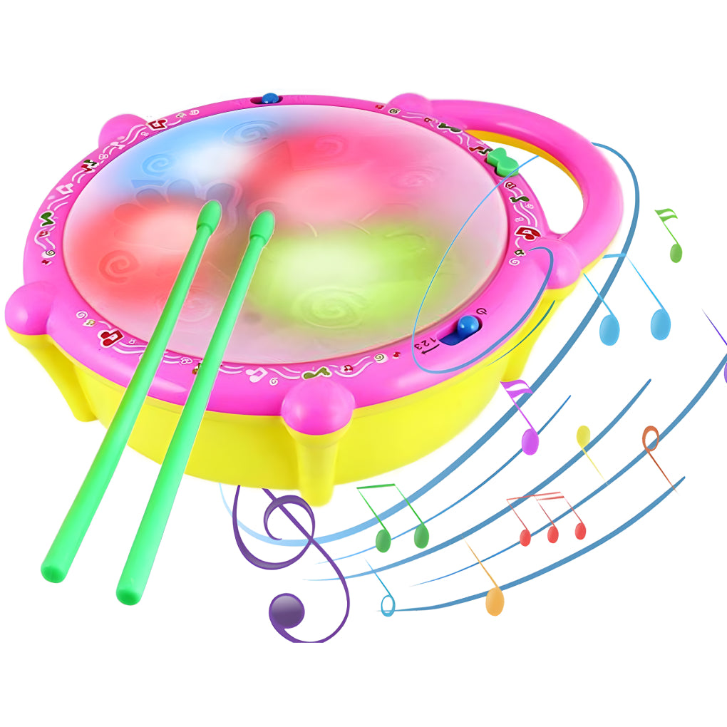 Musical Drum with 3D Flash Lights and Sound Toy for Kids