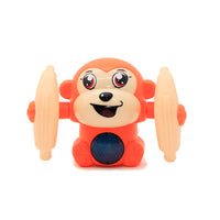 Monkey Musical Toy for Kids Baby Spinning Rolling Doll Tumble Toy with Voice Control Musical Light and Sound Effects with Sensor Toy for Kids
