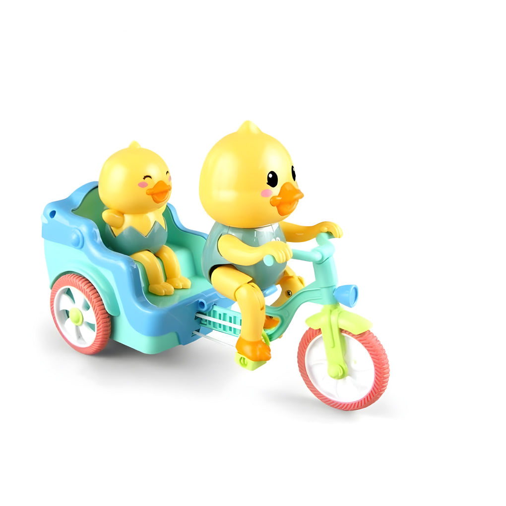 Funny Duck Auto Rickshaw Tricycle Toy with Light & Music Toy for Kids