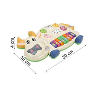 Musical Piano for Kids with Flashing Lights - Cow Piano Toys with 3 Modes Animal Sounds, Musical Toys for 3+ Years Old Kids, Early Development Musical Toy
