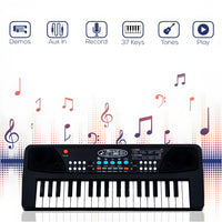 Piano Keyboard Recording Microphone with wire, Electronics Piano Keyboard Multi-Function Portable Piano Keyboard Musical Toy
