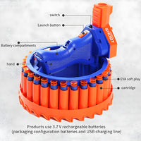 Electric Automatic Soft Foam Bullet Blaster Gun Toy | Rechargeable 28 Burst EVA Soft Bullet Wrist Blasting Bracelet Auto Soft Bullet Gun, Target Shooting Battle Fight Game for Kids
