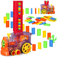 Domino Train Toy, Domino Blocks Set for Kids, Educational Game Play Set with Light & Sound Stacking Toys for Boys and Girls 3+ Years
