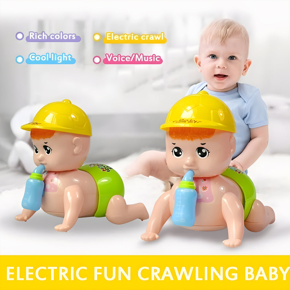 Crawling Baby Toy with Music and Flashing 3D Light Sound Musical Toy Toddler Baby, Kids Running and Weeping Baby Crawling Attractive Naughty Toy for Kids