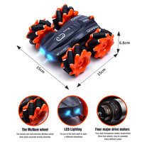 Remote Control Car 2.4Ghz Drift Stunt Car High Speed Climbing Double Sided 360 Degree Rotating Led Headlight Stunt Car 4Wd Rock Crawler Drift Cars Toy For Kids
