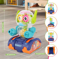 360 Degree Moving, Dancing Robot with Musical Sounds & 3D Flashing Lights | Fun Real Action Toy for Kids, Toddlers
