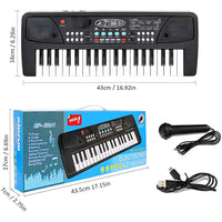 Piano Keyboard Recording Microphone with wire, Electronics Piano Keyboard Multi-Function Portable Piano Keyboard Musical Toy
