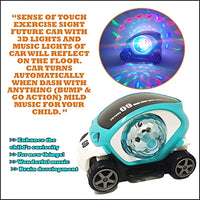 09 Future Stunt Car Toy with Music & 4D Vibrant Light Effects,360° Rotating Bump & Go Action Car Toy for Kids
