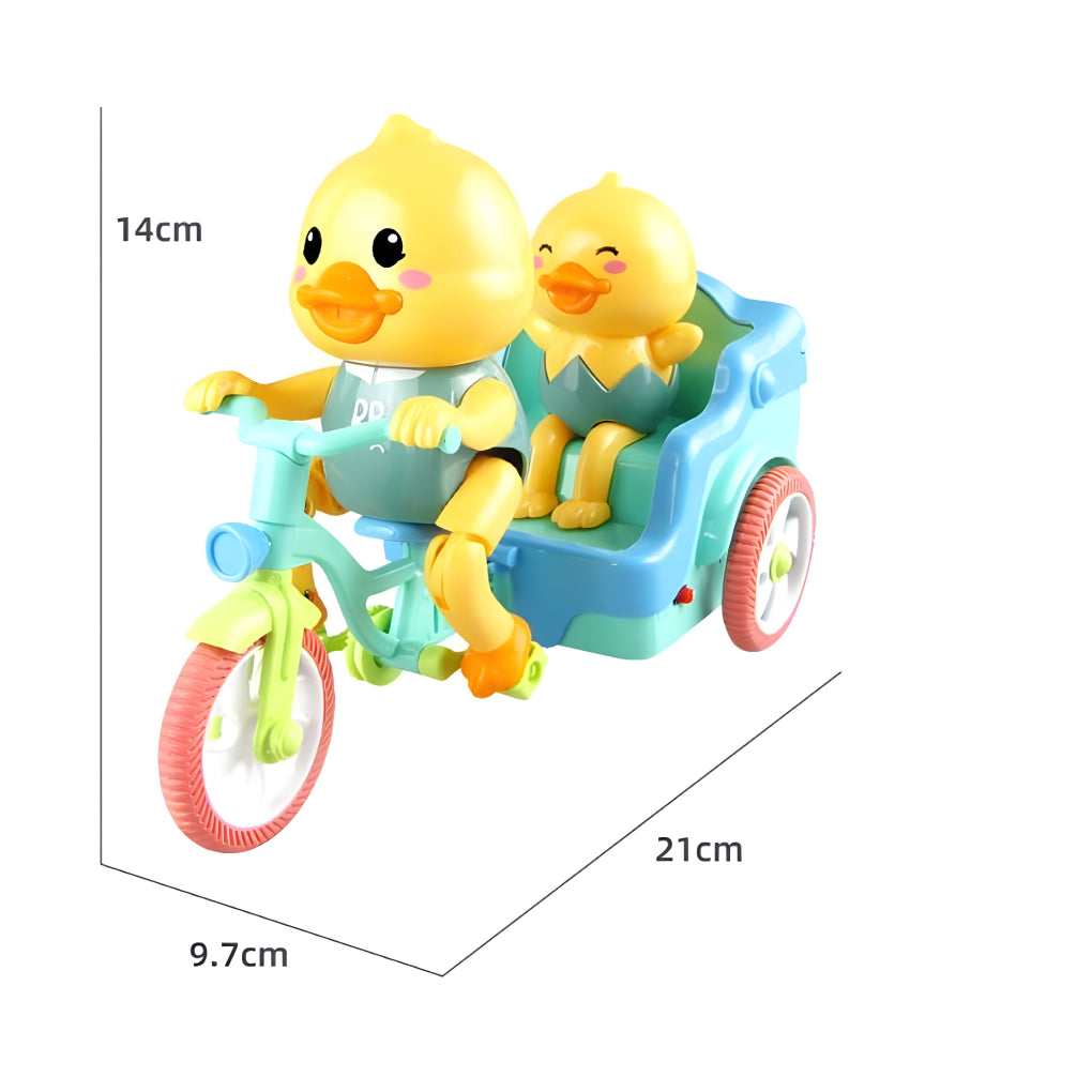 Funny Duck Auto Rickshaw Tricycle Toy with Light & Music Toy for Kids