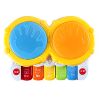 Drum Keyboard Piano Toy, Keyboard Piano Drum with Music and Lights, Infant Musical Electronic Learning Toy, Birthday Gift for 1 Year Old Baby Infant, Toddler and Kids
