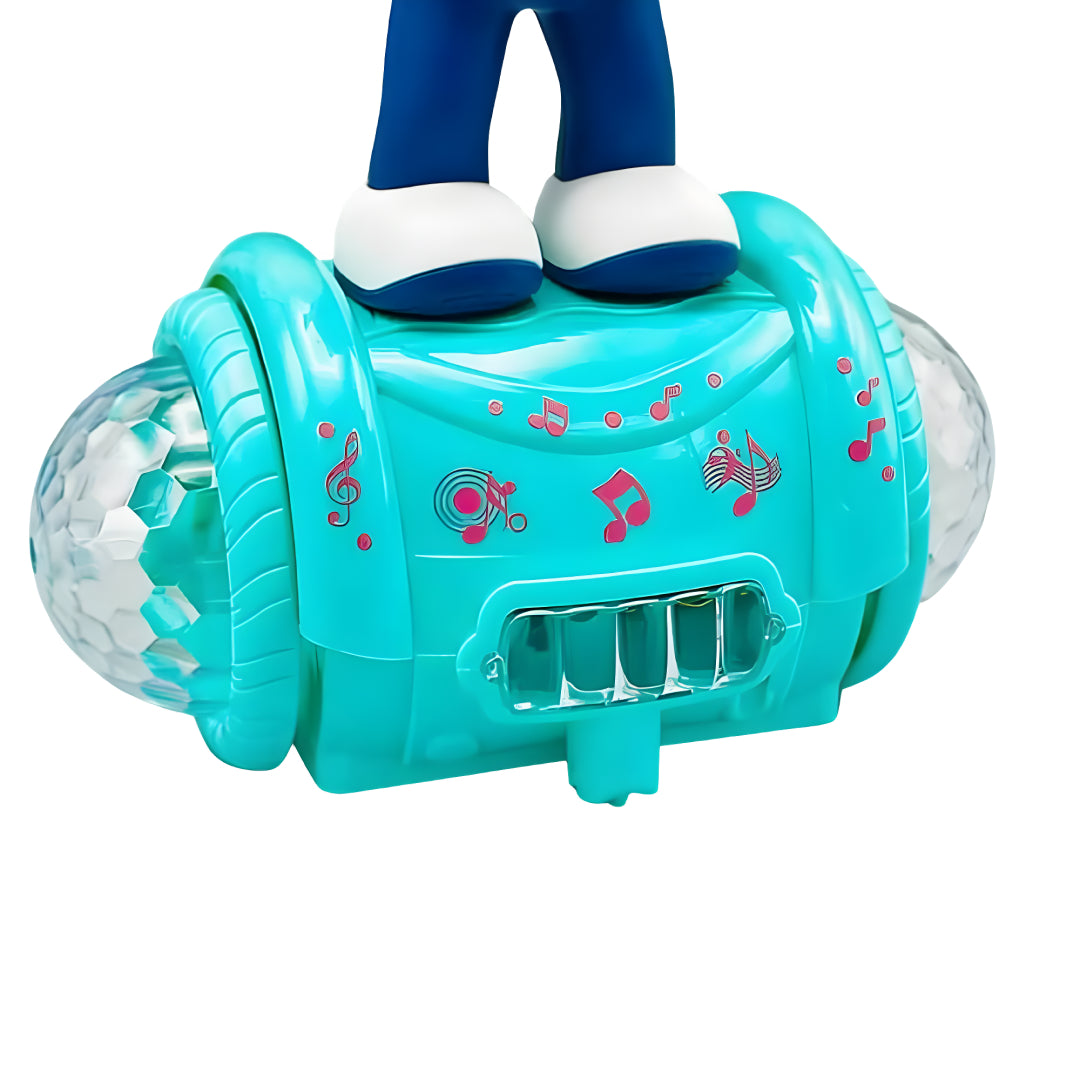 Musical Toy Battery Operated 360 Degree Rotating Musical Dancing Boy 5D Light & Sound Toy with Bump & Go Action for Kids