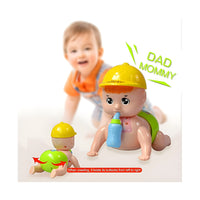 Crawling Baby Toy with Music and Flashing 3D Light Sound Musical Toy Toddler Baby, Kids Running and Weeping Baby Crawling Attractive Naughty Toy for Kids
