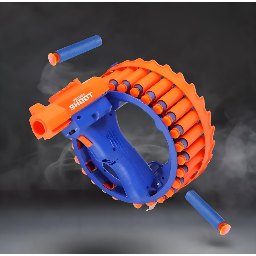 Electric Automatic Soft Foam Bullet Blaster Gun Toy | Rechargeable 28 Burst EVA Soft Bullet Wrist Blasting Bracelet Auto Soft Bullet Gun, Target Shooting Battle Fight Game for Kids