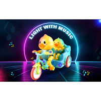 Funny Duck Auto Rickshaw Tricycle Toy with Light & Music Toy for Kids
