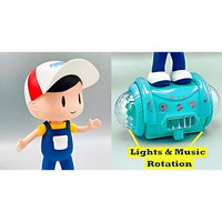 Musical Toy Battery Operated 360 Degree Rotating Musical Dancing Boy 5D Light & Sound Toy with Bump & Go Action for Kids
