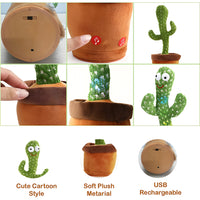 Cactus Talking Toy for Kids Dancing Cactus Toys Can Sing Wriggle & Singing Recording Repeat What You Say Funny Education Toys Playing Home Decor Items for Kids
