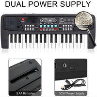 Piano Keyboard Recording Microphone with wire, Electronics Piano Keyboard Multi-Function Portable Piano Keyboard Musical Toy
