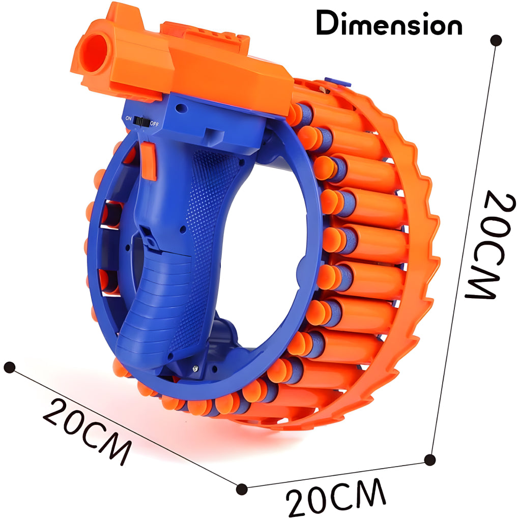 Electric Automatic Soft Foam Bullet Blaster Gun Toy | Rechargeable 28 Burst EVA Soft Bullet Wrist Blasting Bracelet Auto Soft Bullet Gun, Target Shooting Battle Fight Game for Kids