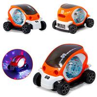 09 Future Stunt Car Toy with Music & 4D Vibrant Light Effects,360° Rotating Bump & Go Action Car Toy for Kids
