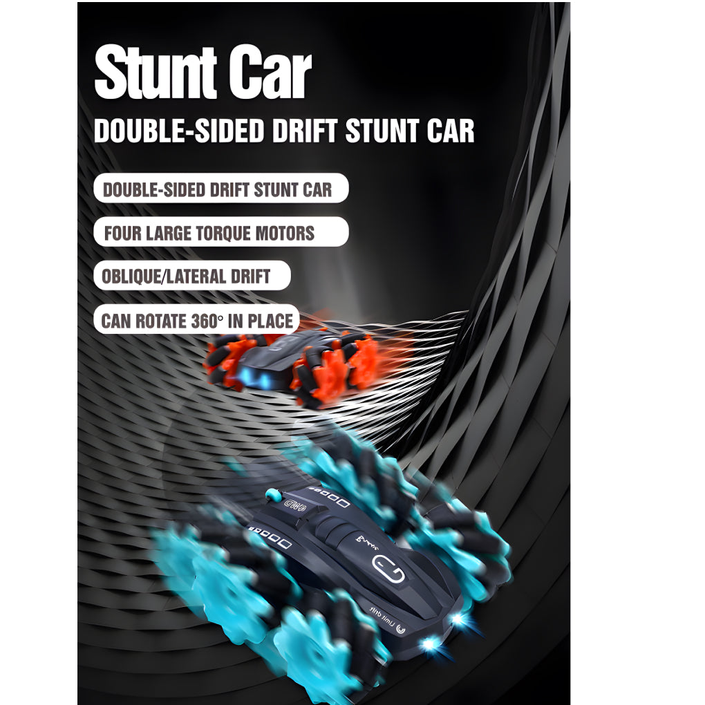 Remote Control Car 2.4Ghz Drift Stunt Car High Speed Climbing Double Sided 360 Degree Rotating Led Headlight Stunt Car 4Wd Rock Crawler Drift Cars Toy For Kids