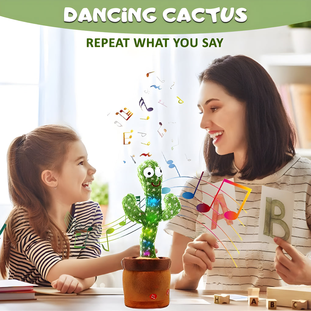 Cactus Talking Toy for Kids Dancing Cactus Toys Can Sing Wriggle & Singing Recording Repeat What You Say Funny Education Toys Playing Home Decor Items for Kids